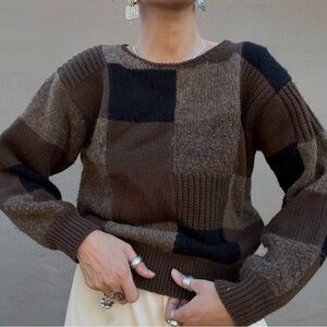 Vintage Wool Patchwork Sweater